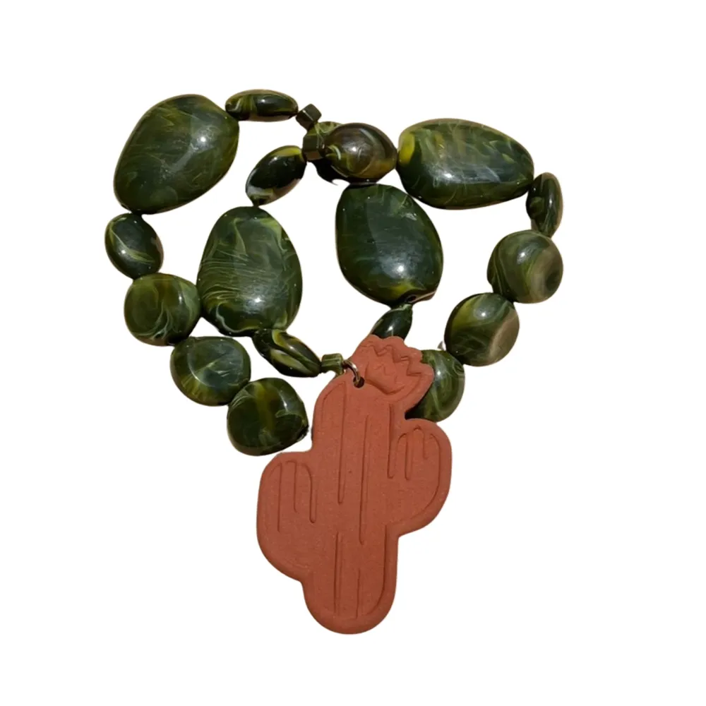 Colar Cacto Terracota