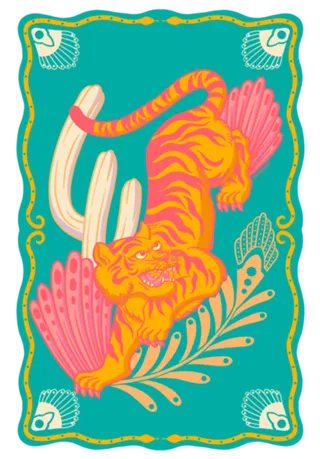 Tigre e mandacaru